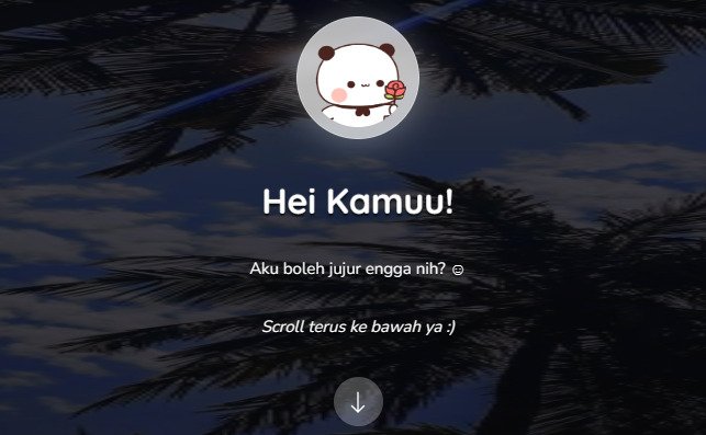 Script HTML Bucin Hei Kamuu! Kamu Mau Gak Jadi Pacar Aku? Demo + Source Code